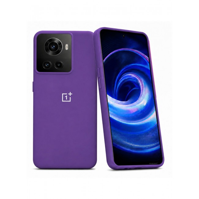 CATANES OnePlus 10R Silicone Case Slim Soft Liquid Gel Case Shockproof Back Cover Full Body Protection 6.7 inch Purple