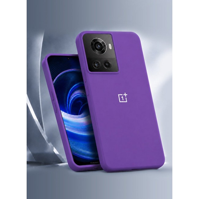 CATANES OnePlus 10R Silicone Case Slim Soft Liquid Gel Case Shockproof Back Cover Full Body Protection 6.7 inch Purple