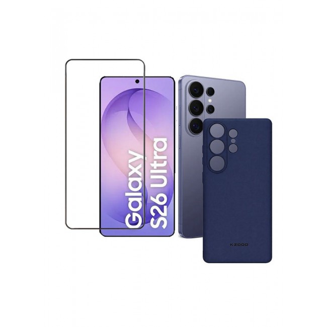 KZDOO 2Packs Case for Galaxy S26 Ultra Air Skin Case All Around Full Protection Ultra Slim 0.3mm Thickness 4g Feather Weight with 3D Screen Protector - Blue