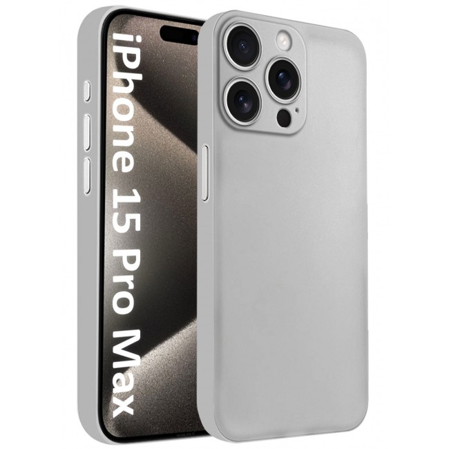 CATANES (for iPhone 15 Pro Max) Case Cover Air Skin Series Back Cover Sturdy Durable Thin Case Drop Protection Cover - Transparent Natural Titanium