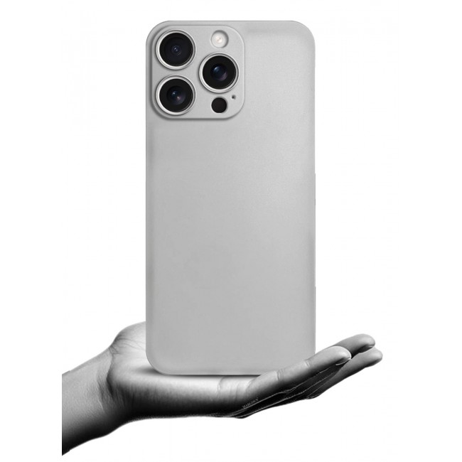 CATANES (for iPhone 15 Pro Max) Case Cover Air Skin Series Back Cover Sturdy Durable Thin Case Drop Protection Cover - Transparent Natural Titanium