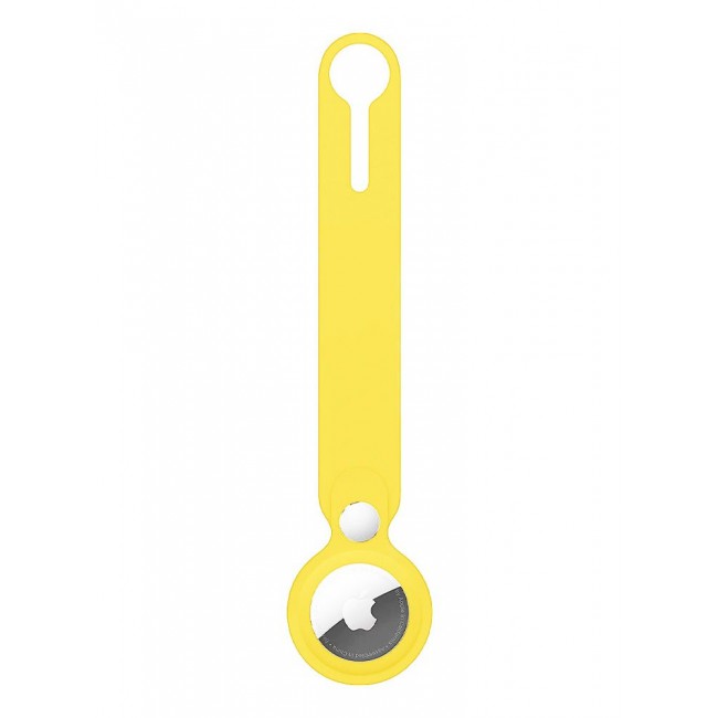 CATANES Airtag Case with Key Ring And Rubber anti-drop Keychain device,Yellow