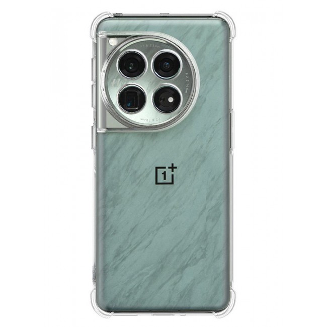 CATANES OnePlus 12 Clear Case Transparent Soft Silicone TPU Material 4 Reinforced Airbag Grade Drop Protection Anti-Fingerprint Slim