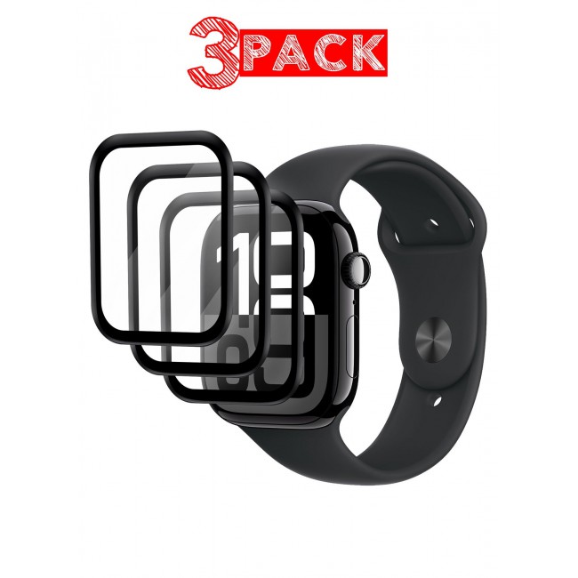 CATANES 3-Pack Tempered Glass Screen Protector for Apple Watch 46mm Series 10 – 9H Anti-Scratch Ultra-Thin Protective Film Cover Clear Color