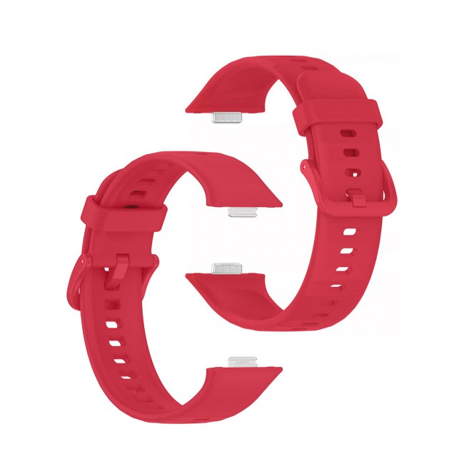 CATANES Wristband for Huawei Watch Fit 3/Fit 4/Fit 4 Pro Bands, Silicone Bracelet Quick Release Arm Band, Replacement Smartwatch Band Quick Release Sport Strap - Red