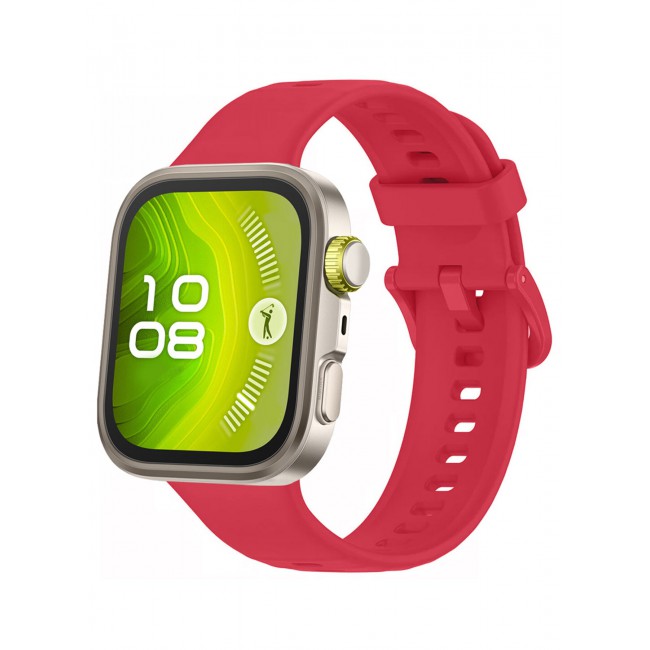 CATANES Wristband for Huawei Watch Fit 3/Fit 4/Fit 4 Pro Bands, Silicone Bracelet Quick Release Arm Band, Replacement Smartwatch Band Quick Release Sport Strap - Red