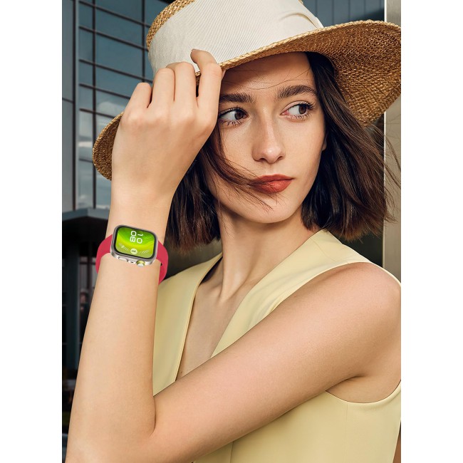CATANES Wristband for Huawei Watch Fit 3/Fit 4/Fit 4 Pro Bands, Silicone Bracelet Quick Release Arm Band, Replacement Smartwatch Band Quick Release Sport Strap - Red