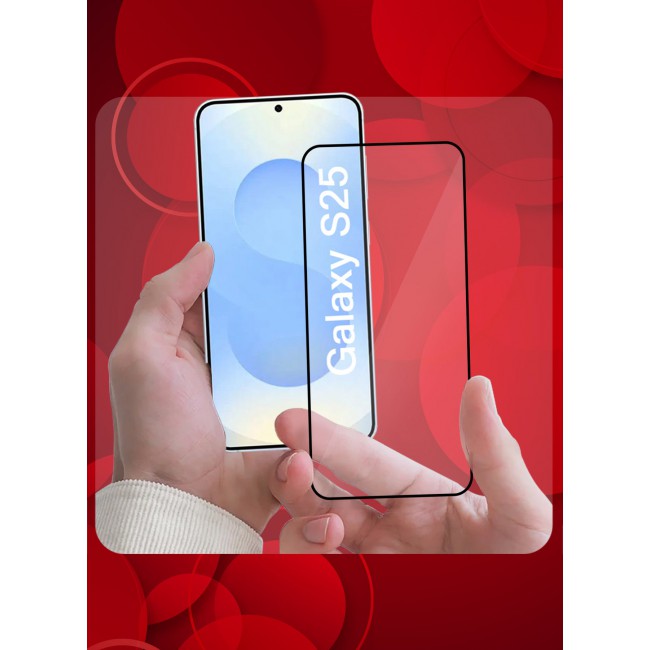 CATANES (for Galaxy S25) Premium Screen Protector Full Coverage, Scratch-Resistant Anti Bubble - Side Black