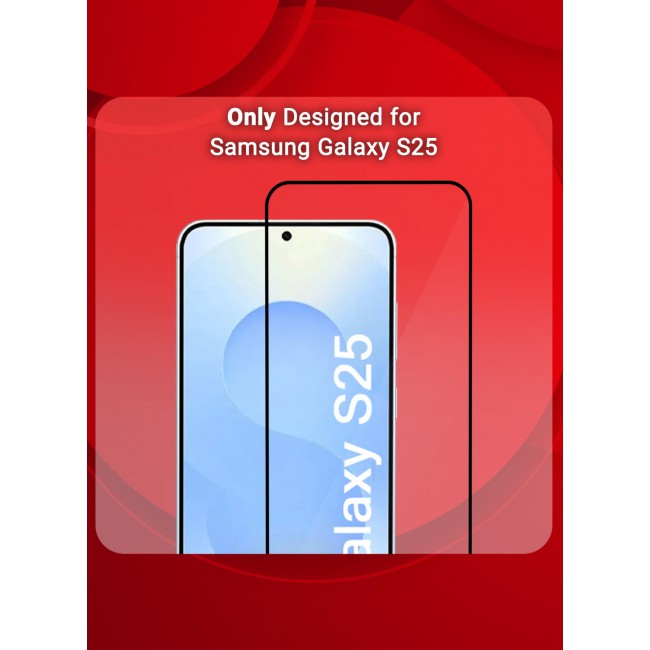 CATANES (for Galaxy S25) Premium Screen Protector Full Coverage, Scratch-Resistant Anti Bubble - Side Black