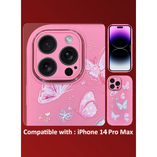CATANES iPhone 14 Pro Max Case Cover Cartoon Case Unique Design for Women Girls with Camera Lens Protection P05