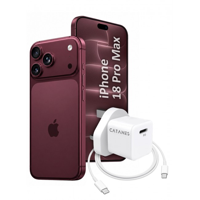 CATANES 25W USB-C Fast Wall Charger for iPhone 18 Pro Max - Power Delivery Adapter with UK Plug & 12-Month Warranty