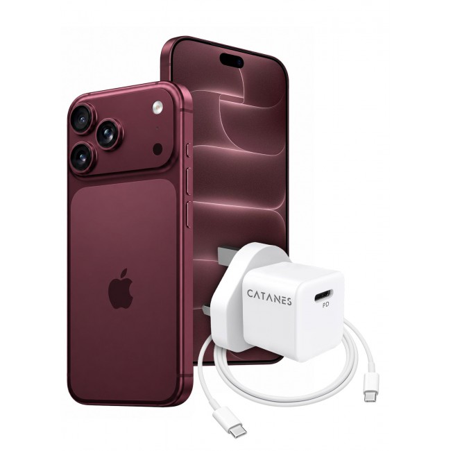 CATANES 25W USB-C Fast Wall Charger for iPhone 18 Pro Max - Power Delivery Adapter with UK Plug & 12-Month Warranty