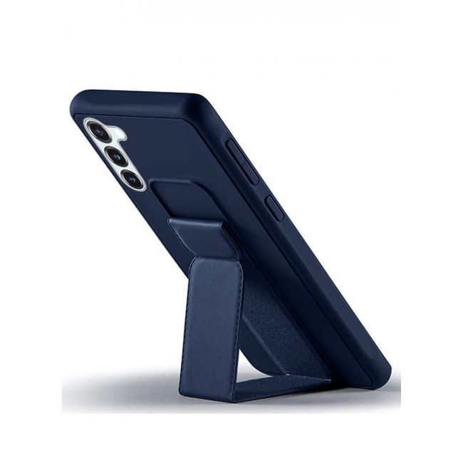 CATANES Samsung Galaxy S23 Grip Case Magnetic Kickstand Cover with Foldable Hand Strap Dark Blue