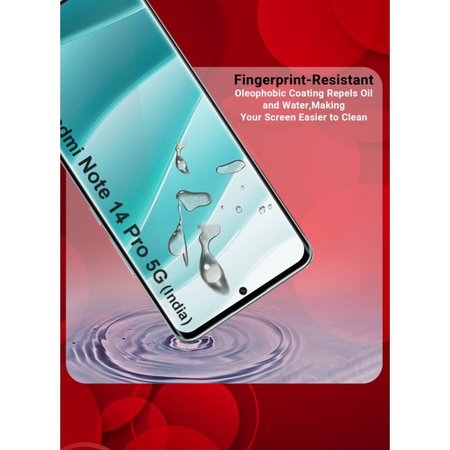 CATANES 3D Curved Tempered Glass Screen Protector for Xiaomi Redmi Note 14 Pro 5G Edge-to-Edge HD Clarity, Anti-Scratch, Bubble-Free Installation