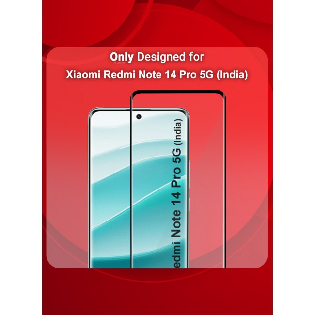CATANES 3D Curved Tempered Glass Screen Protector for Xiaomi Redmi Note 14 Pro 5G Edge-to-Edge HD Clarity, Anti-Scratch, Bubble-Free Installation