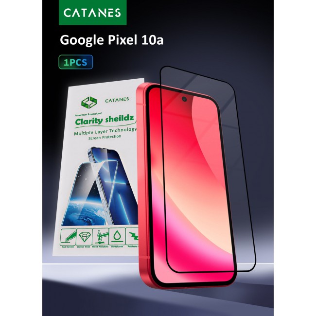 CATANES 3D Tempered Glass Screen Protector for Google Pixel 10a (6.1-Inch) – Full Coverage, Edge-to-Edge Protection, Scratch Resistant, Case Friendly Clear Screen Guard