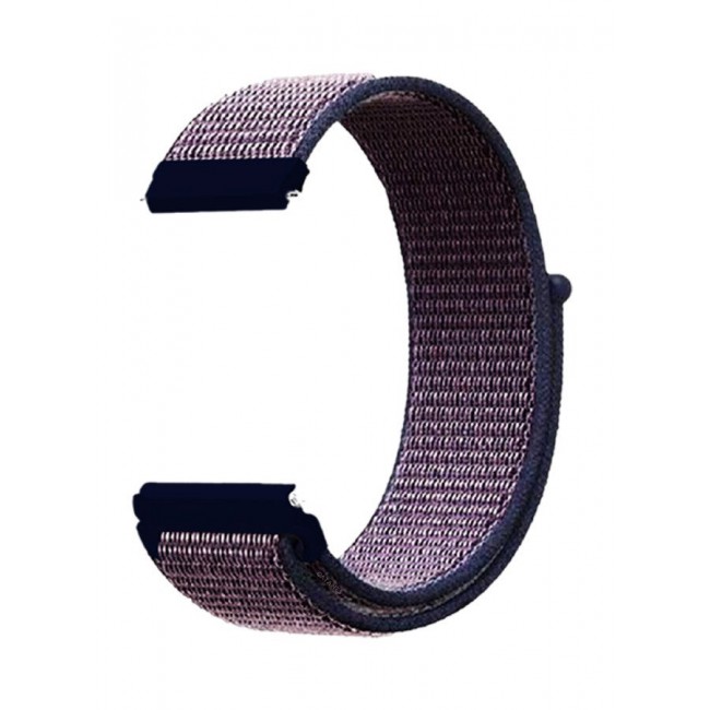 CATANES (for Huawei GT4 22mm) Nylon Strap,Sport Wristband Strap Adjustable Sport Stretchy Braided Solo Loop Band Dark Purple/Dark Blue