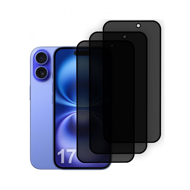 CATANES 3 PCS of Premium Privacy Screen Protector for iPhone 17 Air, Anti-Spy Tempered Glass HD Clear View Easy Installation