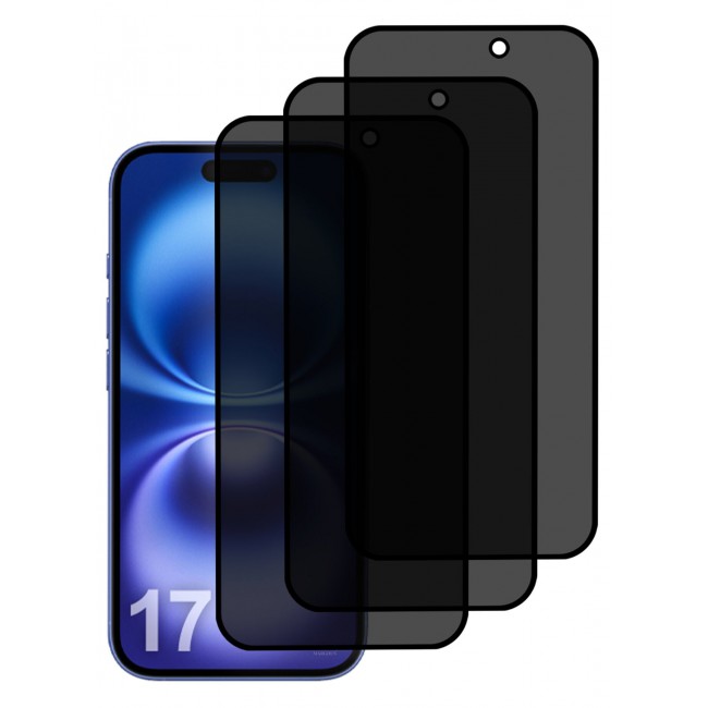 CATANES 3 PCS of Premium Privacy Screen Protector for iPhone 17 Air, Anti-Spy Tempered Glass HD Clear View Easy Installation