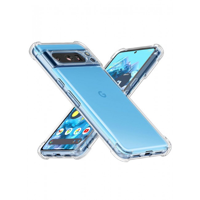 CATANES Google Pixel 8 Pro TPU Case Clear Transparent Shockproof Protective Phone Case Scratch Resistant Reinforced Corners Cover