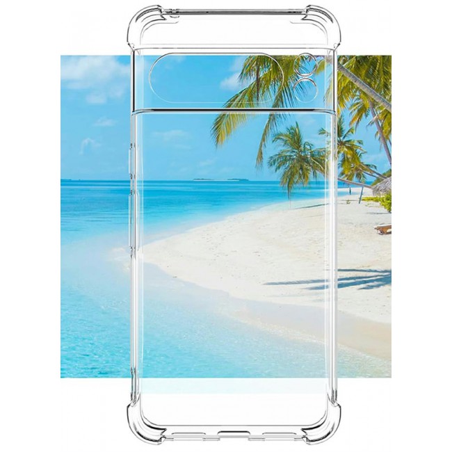 CATANES Google Pixel 8 Pro TPU Case Clear Transparent Shockproof Protective Phone Case Scratch Resistant Reinforced Corners Cover