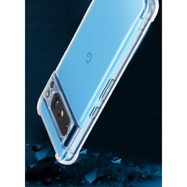 CATANES Google Pixel 8 Pro TPU Case Clear Transparent Shockproof Protective Phone Case Scratch Resistant Reinforced Corners Cover