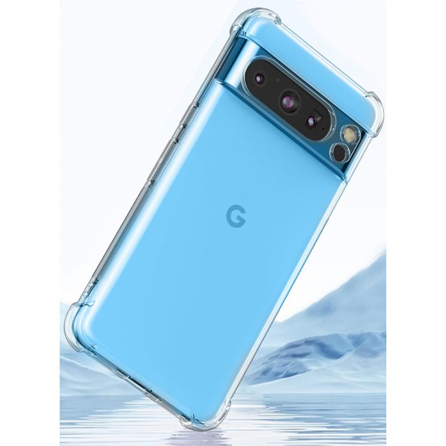 CATANES Google Pixel 8 Pro TPU Case Clear Transparent Shockproof Protective Phone Case Scratch Resistant Reinforced Corners Cover