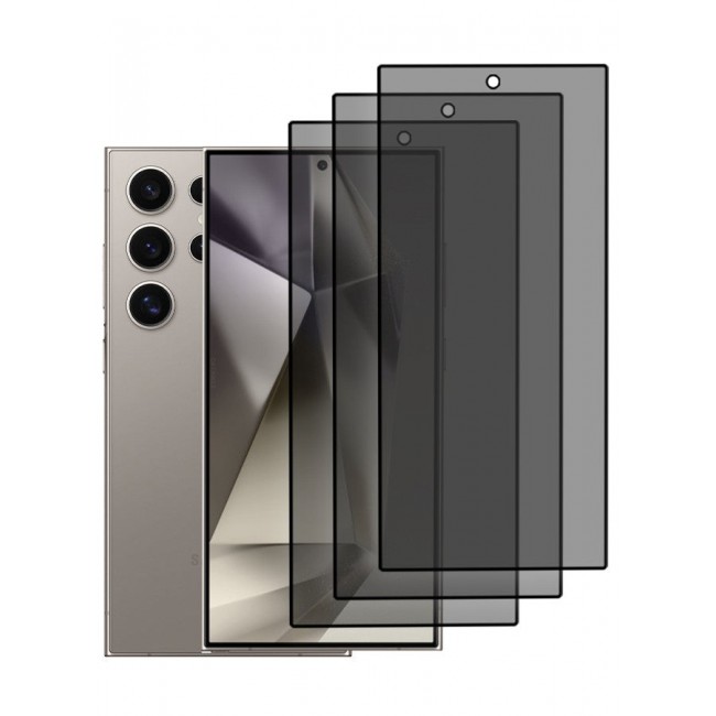 CATANES [Samsung Galaxy S24 Ultra] 3 Pack Privacy Screen Protector 9H Full Coverage Screen Tempered Glass Anti-Spy Bubble Free Case Friendly Screen Protector