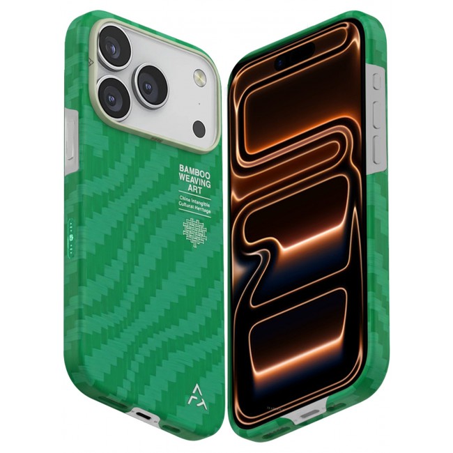 AIRITY Bamboo Fiber Protective Case for iPhone 17/18 Pro Ultra Durable, Lightweight & Premium Design Green