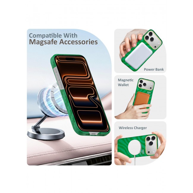 AIRITY Bamboo Fiber Protective Case for iPhone 17/18 Pro Ultra Durable, Lightweight & Premium Design Green