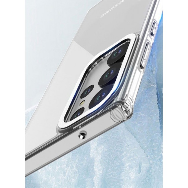 CATANES 2 Pack For Samsung Galaxy S23 Ultra Clear Case With Screen Protector White Edge