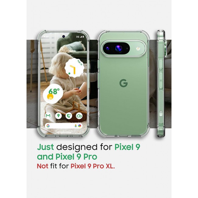 CATANES (for Google Pixel 9 Pro) TPU Case Shockproof Soft TPU Bumper and Hard PC Back Case Anti-Scratch,Drop Protection,Slim Fit Gorilla Case Cover