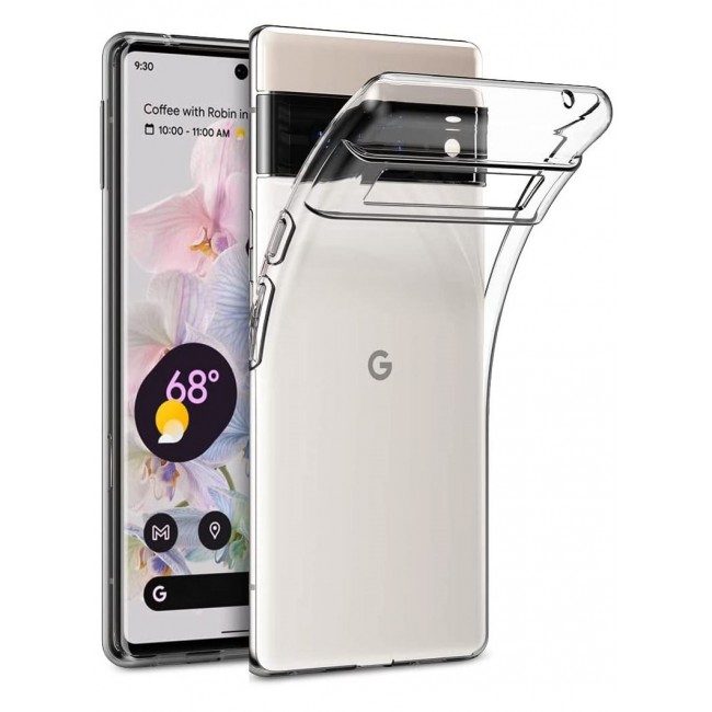 CATANES Google Pixel 6 Pro Clear Case Soft Flexible TPU Anti-Shock Slim Transparent Back Cover (6.71")