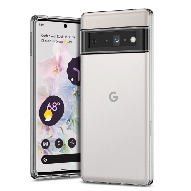 CATANES Google Pixel 6 Pro Clear Case Soft Flexible TPU Anti-Shock Slim Transparent Back Cover (6.71")