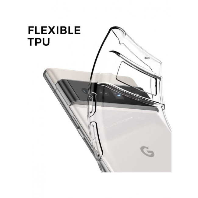 CATANES Google Pixel 6 Pro Clear Case Soft Flexible TPU Anti-Shock Slim Transparent Back Cover (6.71")