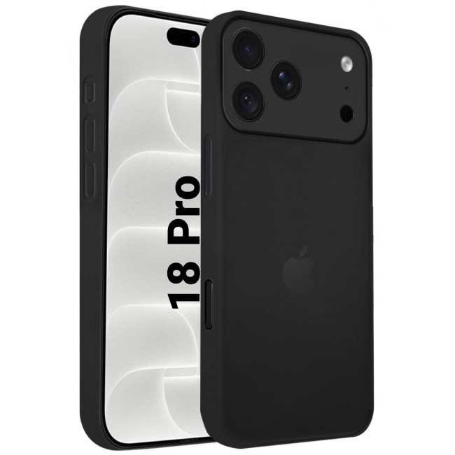 CATANES Air Skin Frosted Matte Case for iPhone 18 Pro with Camera Frame Protection - Stylish Ultra Slim Back Cover - Black