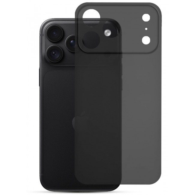 CATANES Air Skin Frosted Matte Case for iPhone 18 Pro with Camera Frame Protection - Stylish Ultra Slim Back Cover - Black