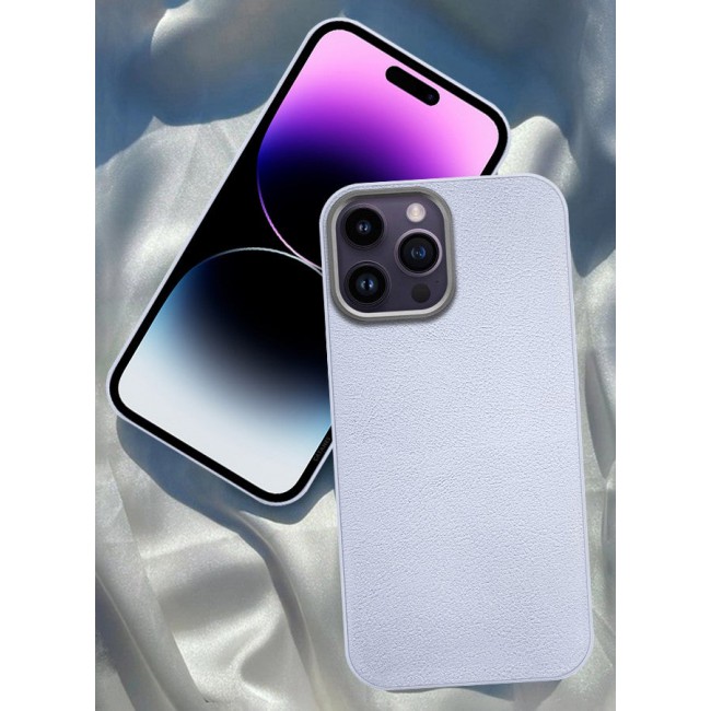 CATANES (for iPhone 14 Pro Max) Case Cover Leather Case with Lens Frame Shockproof Full Body Protective Cover Light Blue