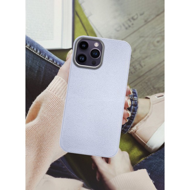 CATANES (for iPhone 14 Pro Max) Case Cover Leather Case with Lens Frame Shockproof Full Body Protective Cover Light Blue