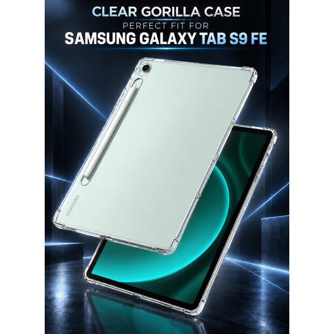 CATANES For Samsung Galaxy Tab S9 FE Transparent TPU Bumper Protective Case
