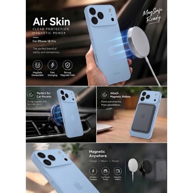 KZDOO Air Skin Case for iPhone 18 Pro - Ultra Slim 0.3mm Protective Cover