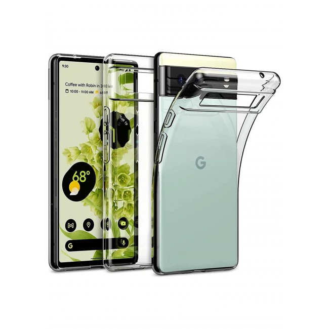 CATANES Google Pixel 6a Clear Shockproof Case Ultra Slim Transparent Soft TPU Cover 6.1 inch