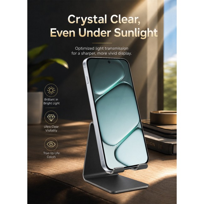 CATANES 2 PACK Screen Protector for OnePlus Ace 6 Tempered Glass 3D, Full Coverage, Scratch-Resistant, 9H Hardness High-Definition Clear Guard, Black Edge