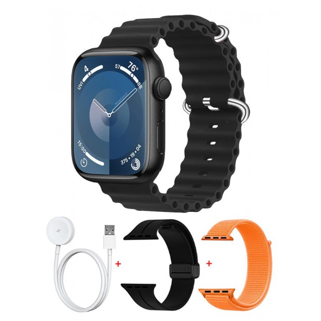 CATANES Smart Watch Fitness Tracker 44mm for Android and Ios with 3 Replacement Bands and Charging Cable- Multicolour 3