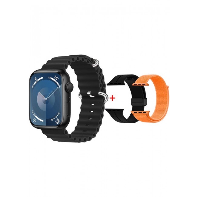 CATANES Smart Watch Fitness Tracker 44mm for Android and Ios with 3 Replacement Bands and Charging Cable- Multicolour 3