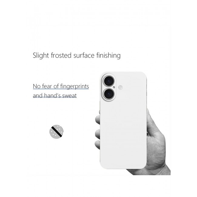 CATANES ( for iPhone 16 ) Ultra Thin Case Cover Air Skin Series Back Cover Sturdy Durable Case Drop Protection Cover - Transparent White
