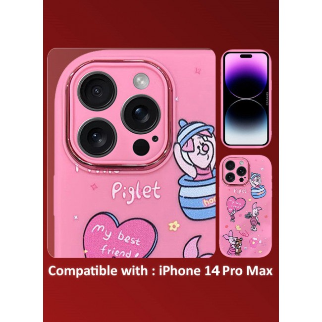CATANES iPhone 14 Pro Max Case Cover Cartoon Case Unique Design for Women Girls with Camera Lens Protection P07