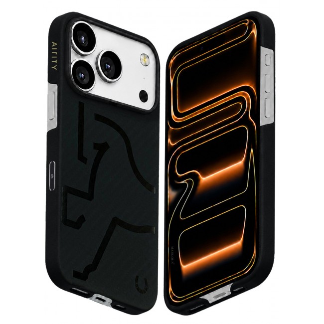 AIRITY 2 PACK Horse Style Bamboo Protective Case for iPhone 17/18 Pro Max Magsafe Ultra Durable, Lightweight & Premium Design Full Black