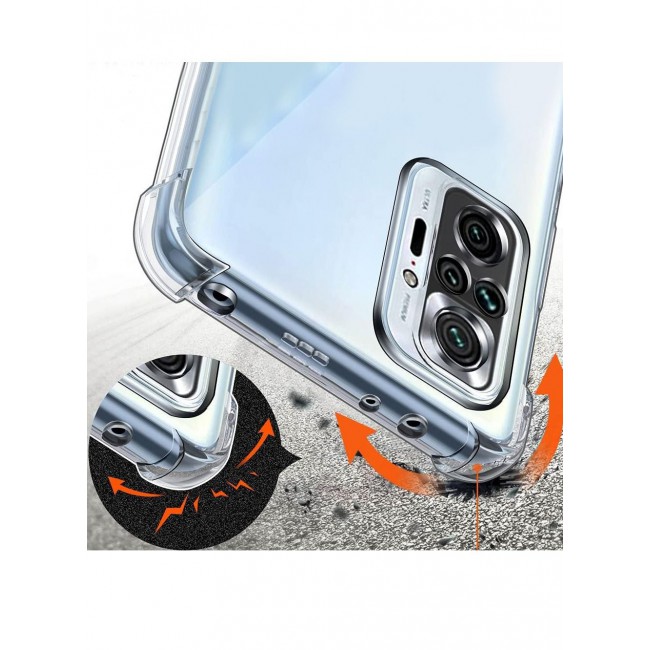 CATANES Xiaomi Redmi Note 10 Pro Max Case Cover Clear Protective TPU Four Corners Cover Transparent Soft Case