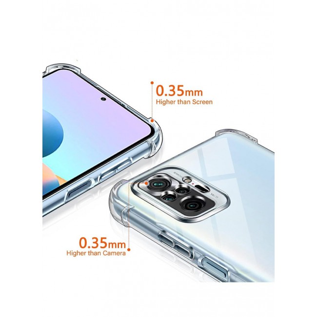 CATANES Xiaomi Redmi Note 10 Pro Max Case Cover Clear Protective TPU Four Corners Cover Transparent Soft Case
